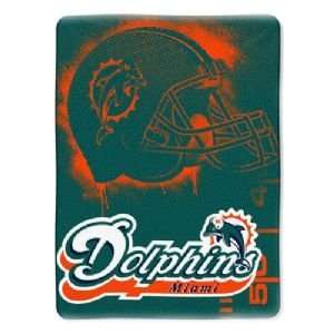   Dolphins NFL Tag Micro Raschel Blanket (60x80)