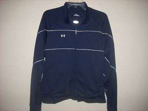 Mens UNDER ARMOUR Blue & White Zip Up Jacket M Nice  