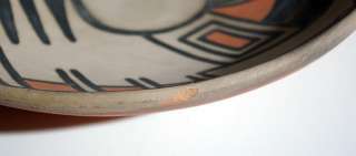 SAN ILDEFONSO PUEBLO polychrome plate 10 inches wide  