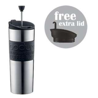 Bodum French Coffee Tea Travel Press + Mug 16oz Black  