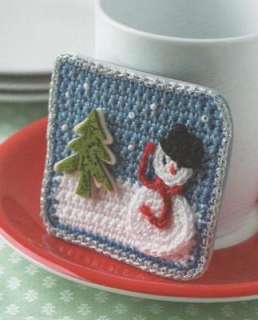 Christmas Crochet Miniature Patterns Snowman Angel Stocking Ornaments 