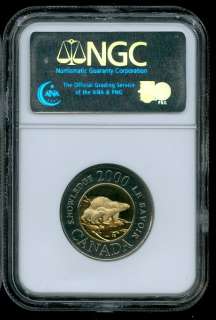 2000 CANADA TWOONIE $2 NGC MS68 2ND FINEST GRADED .  