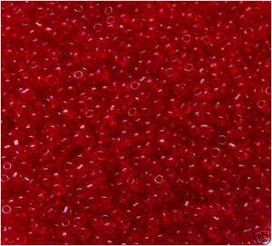   Dark Red Czech Glass Round Seed Beads size 8/0   