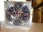 10 1/2 Chrome Wheel Rim Wall Clock With Glow In The Dark Hands