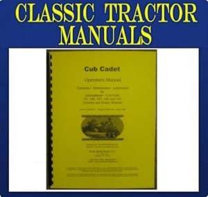 Cub Cadet 73 106 107 126 and 147 Operators Maint Manual  