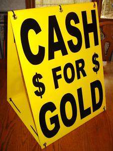 CASH FOR GOLD Sandwich Board Sign 2 sided Kit NEW  