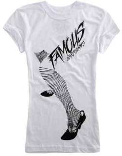 Famous Stars And Straps Legs Black Logo White T Shirt  