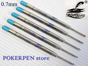 10 ball point pen REFILLS international STAND BLUE  