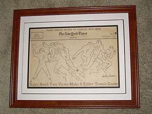   XII Leroy Neiman N. Y. Times Art Sports Section Framed Image  