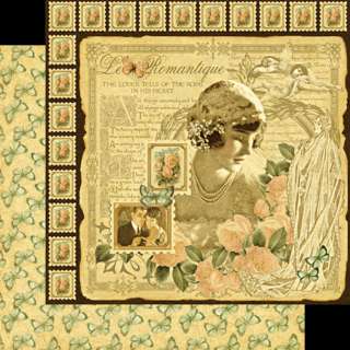 Graphic45 LE ROMANTIQUE 12x12 Dbl Sided (2) scrapbooking papers 