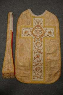 White & Gold Vestment set with Cope & Humeral Veil +  