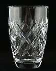 Webb Corbett Crystal Clifton Hand Cut Glass Vase from England Signed 