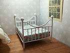 beautiful white metal bed for your doll house 
