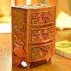 PARADISE Bali Handcarved Wood Chest Drawers Jewelry Box  