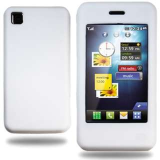 SOFT SILICON GEL SKIN CASE COVER WHITE FOR LG GD510 POP  