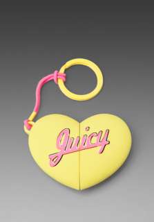 JUICY COUTURE Volume 10 2 GB USB Port with Key Chain in Fluoro Yellow 