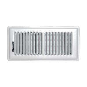    GRILLE 4 in. x 8 in. White Floor Vent Register with 2 Way Deflection
