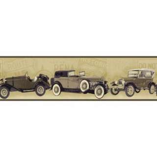   10 in Neutral Antique Cars Border Sample WC1283201S 