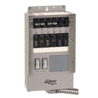 Reliance Controls 6 Circuit Heavy Duty Transfer Switch 30 Amp Q306C at 