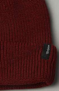 Brixton The Heist Beanie in Burgundy  Karmaloop   Global Concrete 