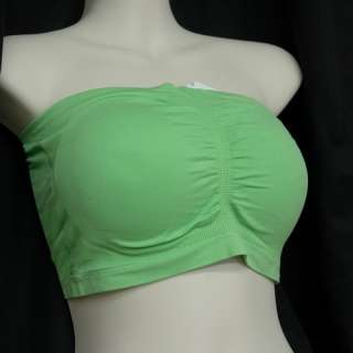 Padded Bandeau Tube Bra Top No wire 34 36 38 40 42 soft  