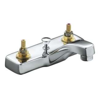 KOHLER Triton 4 in. 2 Handle Low ArcBathroom Faucet in Polished Chrome 
