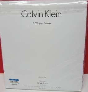 CALVIN KLEIN WOVEN BOXERS XL NEW 40 42 GRAY COTTON CK  