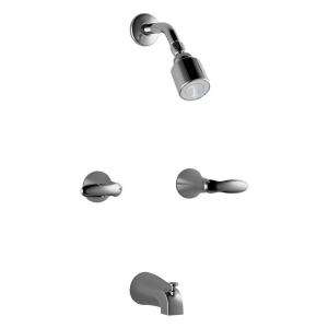 KOHLER Coralais 2 Handle Tub and Shower Faucet Trim Only in Polished 