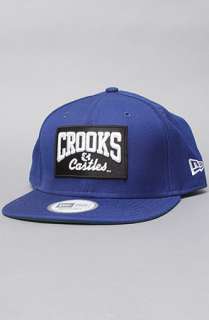 Crooks and Castles The New Era Core Logo Snapback Hat in Blue 