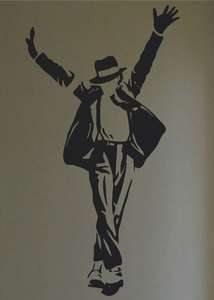 Michael Jackson Silhouette Wall Quote Decor Decal 43  