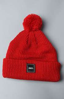 Obey The Late For Class Beanie in Red  Karmaloop   Global 