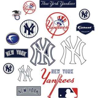Fathead 40 In. x 27 In. New York Yankees Team Logo Assortment Wall 