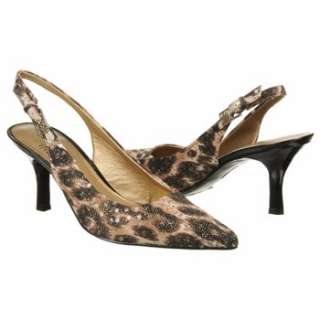 Womens AK Anne Klein Harquin Brown Glitzy Leopard Shoes 