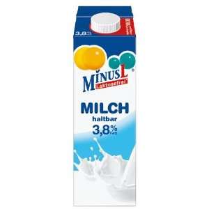 MinusL H Milch 3.8% laktosefrei, 10er Pack (10 x 1 l)  