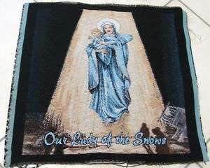 OUR LADY OF THE SNOWS TAPESTRY PILLOW BLOCK 18 X 17  