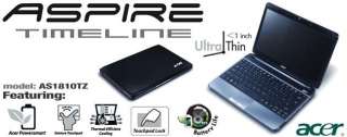 Acer Aspire Timeline AS1810TZ 4013 Notebook PC   Intel Pentium ULV 