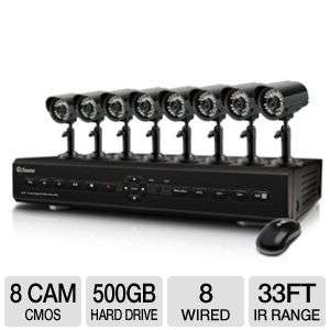 SWANN 8 CH DVR 500GB, 8 CMOS CAMERAS 