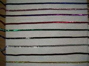 10 YARDS 6MM SEQUIN STRING SILVER, GOLD, BROWN, PINK, BLUE, RED 