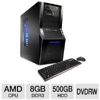 iBUYPOWER GAMER POWER TG500 Gaming PC   AMD FX 4100 3.6GHz, 8GB DDR3 