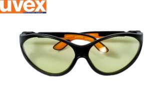 UVEX Cybric Schutzbrille / Laborbrille amber / gelb  