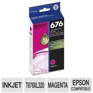 Epson T676XL320 676XL WorkForce Pro Magenta Ink Cartridge at 