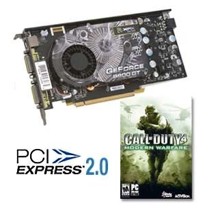 XFX PVT98GYDLU GeForce 9800 GT Video Card   FREE Call of Duty 4 PC 