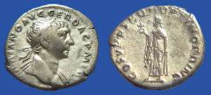 GA* Trajan AD 98 117 Silver Denarius Spes  