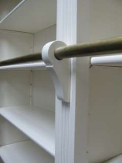 Bibliothek,Bücherschrank 200 cm breit in weiss mit Leiter Regal 