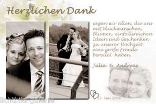 Fotokarten Danksagungen HOCHZEIT H64 10x15 cm+Kuvert  