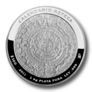 Aztekenkalender 2011 1 kg 999/1000 Silver   Proof  