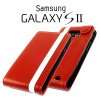 Flip Case Handy Klapp Tasche Samsung I9100 Galaxy S2 SII Rot Weiss 