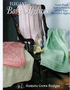 Knitting Elegant Baby Afghans   4 Beautiful Designs  