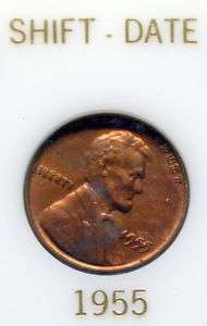 1955 Double Die Lincoln Cent in BU RARE  