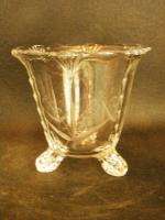 ELEGANT ANTIQUE 3 FOOTED, ETCHED JELLY DISH / LITTLE SPOONER  